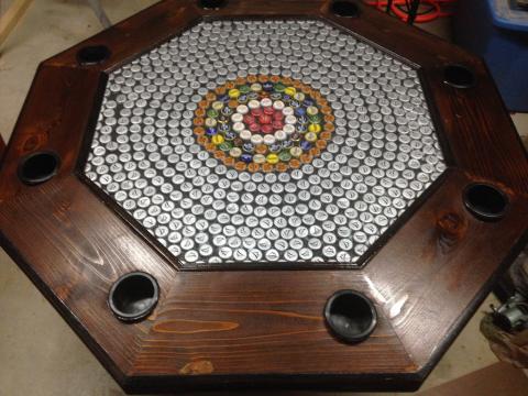 Bottle Cap Poker Table